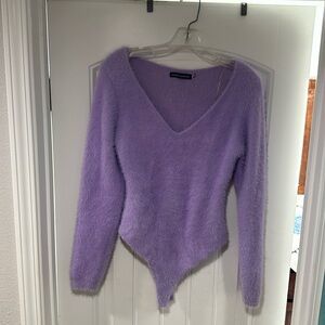 Naked Wardrobe fuzzy bodysuit size Large